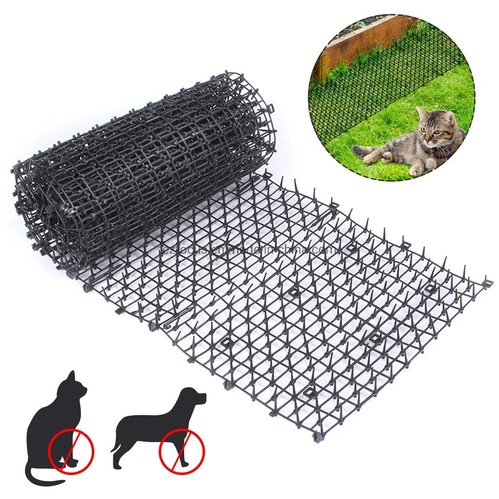 Pet Garden Fence Spike, Animal Spikes Mat Anti Bird, Pigeons, Crows, Seagulls, Dogs Cats Control Deterrent Repels Protects Plants in Gardens Wbb17411